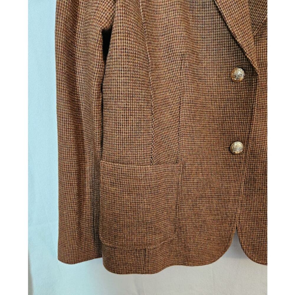 Talbots Women's Winter Fitted Blazer Rust Brown Size 16 Wool Blend Jacket NWT - Picture 2 of 10
